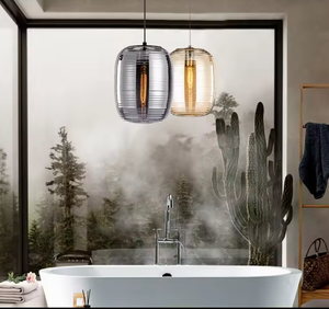 Lámpara colgante de cristal barata vendida caliente de la iluminación del celo para la luz colgante de cristal del coñac del comedor - Product Image 5