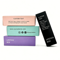 Boîte pliante personnalisée en papier pour emballage de rouge à lèvres et gloss cosmétique, avec impression sur mesure