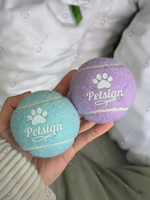 Jouets de tennis durables pour animaux de compagnie, cadeau pour animaux, logo personnalisé, balles de tennis couineuses pour chiens pour l'entraînement