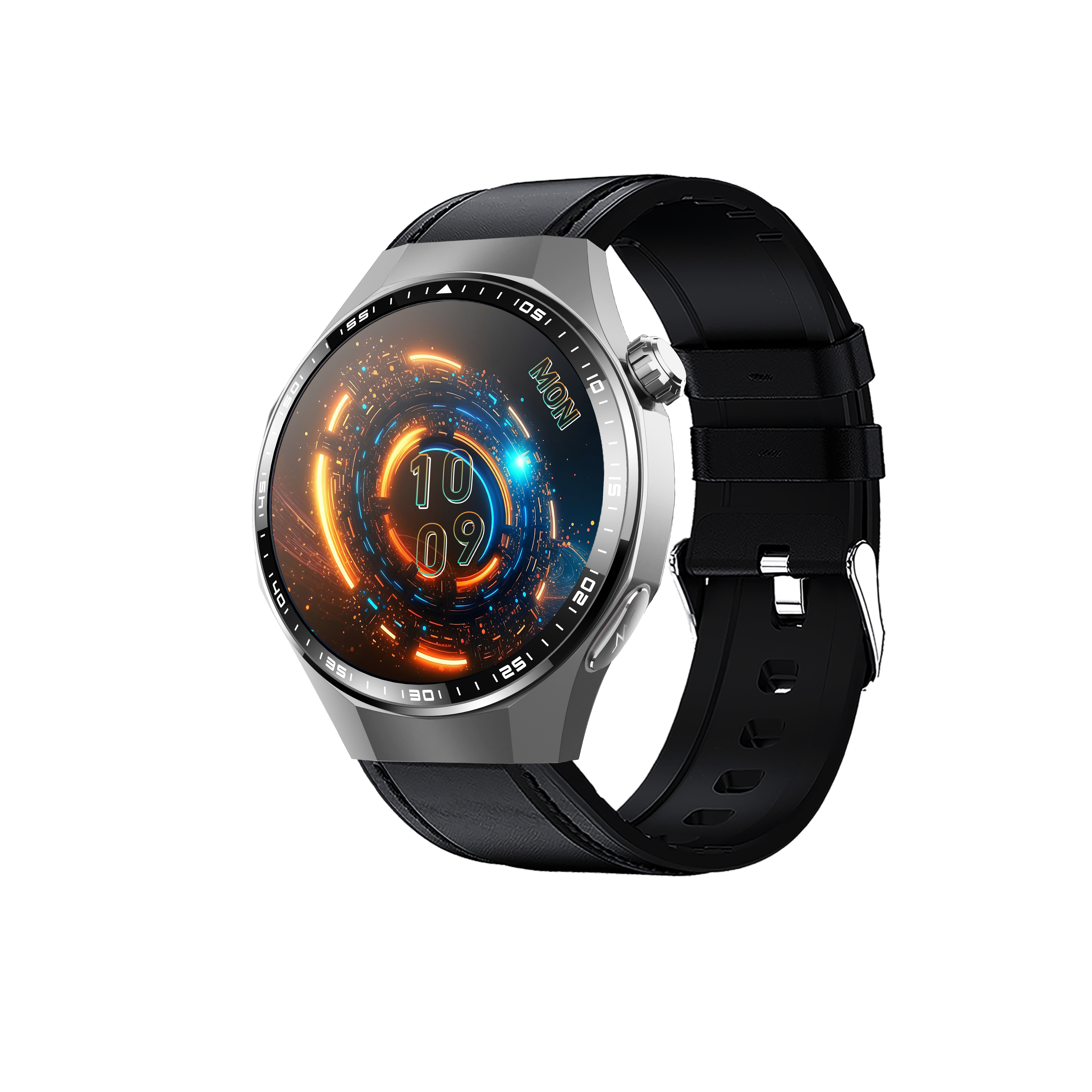 Correa de reloj de cuero negro