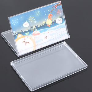 SUNSHING Calendario de Escritorio Acrílico de Alta Calidad de 4x6 Pulgadas con Soporte Rectangular para Insertar Fotos, Calendario Vertical Estándar - Product Image 4