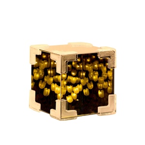 Diy Magic <b>Cube</b> RoseTulip Mirror Toys Led Display Party/Valentine's Day Decor Colorful Magic <b>Cube</b> Flowers Gift Box - Product Image 1