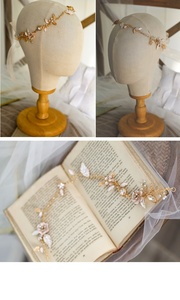 ROMANTIC Bridal Clear Crystal Vintage Fancy Flower Bridal <strong>Hair</strong> <strong>Pieces</strong> for Bride or <strong>Bridesmaid</strong> - Product Image 5