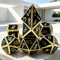 Set Dadu Logam Polihedral Kustom untuk DND, Permainan Peran RPG, Hadiah untuk Hiburan