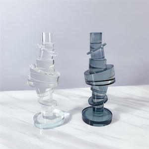 Vente en gros <span class=keywords><strong>de</strong></span> bougeoir en <span class=keywords><strong>cristal</strong></span> <span class=keywords><strong>de</strong></span> Bohême, support élégant <span class=keywords><strong>de</strong></span> style bohème pour bougies, lanternes et bocaux à bougies - Product Image 5