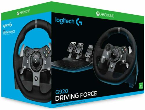 Logitech G920ドライビングフォースレーシングホイールとフロアペダル 