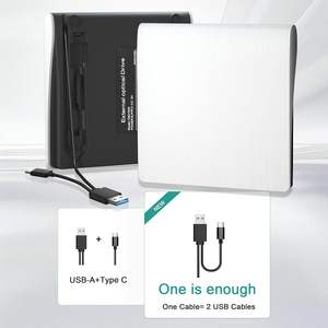 Reproductor de DVD externo Delgado USB 3,0 tipo C más nuevo, Unidad de CD/DVD ROM con función de lectura utilizada para PC portátil y unidad óptica de DVD RW - Product Image 4