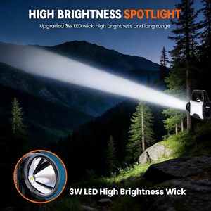 Linterna LED Recargable USB Solar Alecter, Resistente al Agua IP53, 1000 Lúmenes, con Batería de Respaldo, para Emergencias - Product Image 3