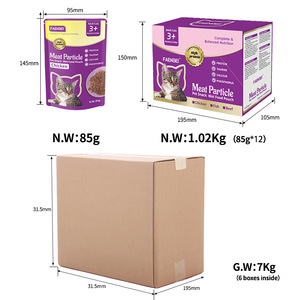 85g Cat Snacks Meat Chunks Wet Food Pouch Chicken Tuna Flavors <strong>Tasty</strong> <strong>Treat</strong> for Adult Cats and Kittens - Product Image 5
