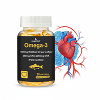 AegleWell Huile de Poisson Sauvage Oméga 3 Certifiée IFOS en Gélules Molles 1000mg 350mg EPA 250mg DHA – Soutien Cœur, Cerveau et Bien-être Quotidien