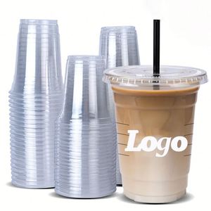 Gobelets en plastique PET transparents écologiques avec logo personnalisé (tailles personnalisées) pour boissons froides, café, thé et plus - Product Image 2