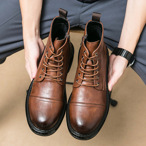 Bottes noires élégantes à lacets, montantes, durables et abordables, trè<span class=keywords><strong>s</strong></span> prisées par les designers - Product Image 4
