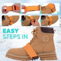 Poignées de neige en plastique antidérapantes pour équipement de lance à glace Couvre-chaussures Crampons à glace Crampons