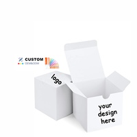 Boîtes cadeaux biodégradables personnalisées en kraft blanc 4x4x4 avec couvercles pour sushi fête faveurs demoiselles d'honneur cupcakes mariage noël