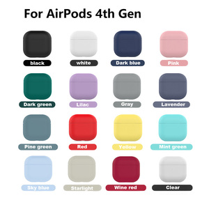 Étui de protection en silicone souple anti-rayures et antichoc pour <span class=keywords><strong>AirPods</strong></span> 4e génération, respectueux de la peau, durable, portable, protection complète - Product Image 1