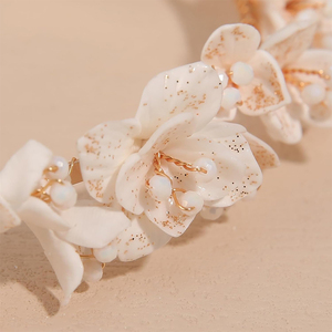 Opale cristal mariage princesse diadème Design Floral casque pour femmes élégant mariée bandeau pour <span class=keywords><strong>Communion</strong></span> nuptiale douche fête - Product Image 4