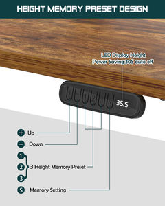新しいスマートハイテク電気人間工学に基づいたコンピュータデスクを立てるデュアルモータースタンディングテーブル180cm高さ調節可能 - Product Image 6
