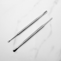 Pousse-cuticules double tête en acier inoxydable pour manucure et soin des ongles, élimination des peaux mortes, personnalisable