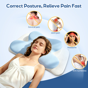 Bantal Busa Memori, Bantal Servikal untuk Meredakan Nyeri Leher dan Bahu, Bantal Tidur Kontur Ergonomis, Lembut untuk Tidur Menyamping - Product Image 5