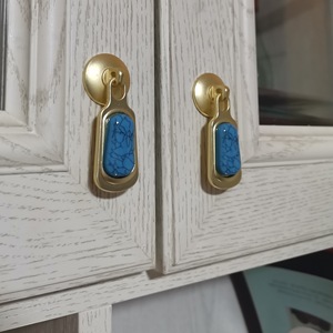 Modern Jade Enamel Pull Handle Cabinet <b>Door</b> Drawer Brass Hanging Plate Durable Zinc Alloy Kitchen Bedroom Bathroom Wardrobe - Product Image 1