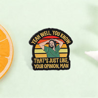 Broche en émail rétro avec citation et motif coucher de soleil, badge de revers à slogan amusant, broche en métal tendance pour la décoration de sacs à dos, vestes et sacs