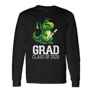 T-shirt à manches longues pour la remise des diplômes, motif dinosaure T-Rex, classe de 2025 - Product Image 2