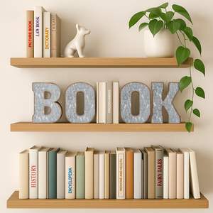 Decorazione da Parete in Metallo Zincato con Lettera D 3D, <span class=keywords><strong>Stile</strong></span> Rustico/Vintage/Western/<span class=keywords><strong>Industriale</strong></span>, Adatto per <span class=keywords><strong>Soggiorno</strong></span> e Ingresso - Product Image 4