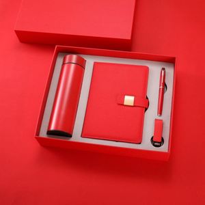 2025 <b>Journal</b> Hardcover <b>Planner</b> Lined Customized PU Leather Cover Red Notebook Paper Stationery Stationary Gift Set with Pen - Product Image 5