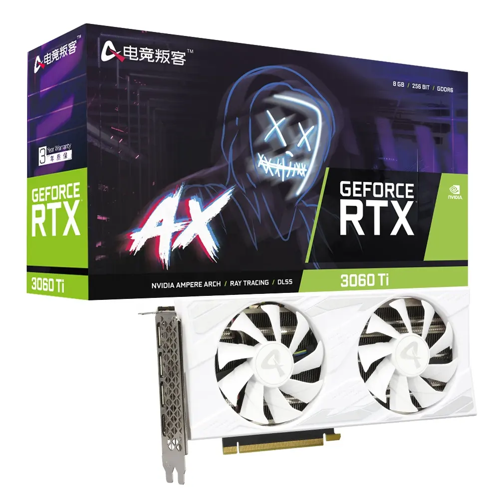 Venta al por mayor GPU PC piezas de ordenador RTX3060TI 8G GDDR6X Video Gaming tarjeta gráfica Nvidia Geforce RTX 3060 TI 8GB