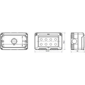 Caja de Conexiones Gewiss GW27044 de 4 Tomas, Plástico, IP55, Hermética - Product Image 2
