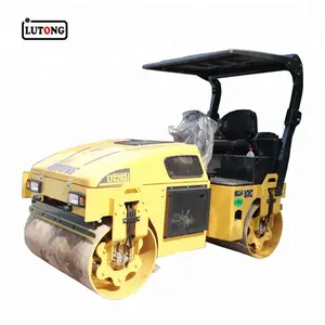 Lutong Bán Hot 3000Kg Thủy Lực Đôi Trống Rung Đường Lăn Với Tốt Đường Lăn Giá Máy Đầm