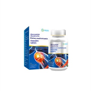 Comprimés à croquer personnalisés RQZ Hesengyuan pour adultes, calcium, chondroïtine, vitamines, améliore la vue, saveur fruitée, 2 comprimés par jour, OEM - Product Image 1