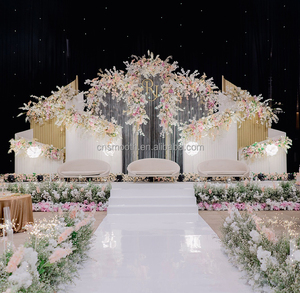 Toile de fond de <span class=keywords><strong>mariage</strong></span> personnalisée lisse, structure blanche, panneau de fond pour événements, fête, activités de <span class=keywords><strong>mariage</strong></span> - Product Image 1