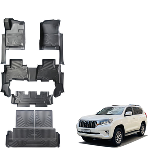 พรมปูพื้นรถยนต์ TPE แบบสั่งทำพิเศษสำหรับ Toyota Prado Fj150 พวงมาลัยซ้าย ปี 2010-2018 |   แผ่นรองพื้นกันน้ำทุกสภาพอากาศ ชุดเต็ม ของแท้จากโรงงาน - Product Image 1