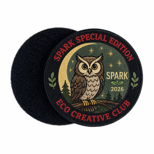 Écussons personnalisés 3D brodés sur mesure pour le club Eco Creative, badges d'identification professionnels à scratch AWELLS - Product Image 1