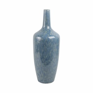 Vaso Moderno in Ceramica Blu Smaltata per Fiori, Decorativo per Soggiorno, Casa e Camera da Letto - Product Image 1