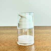 Flacons pompe sans air transparents de 1 oz/30 ml, contenants cosmétiques de voyage sous vide, flacon pompe pour crème, fond de teint