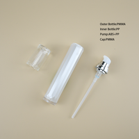 Flacon pompe à lotion en acrylique vide de 20 ml, mini conteneur cosmétique pour soins de la peau, idéal pour les voyages