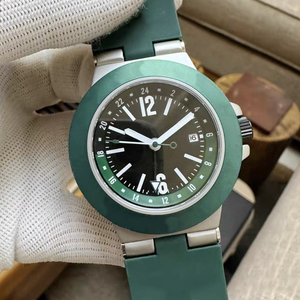 <span class=keywords><strong>Orologio</strong></span> Cronografo di Lusso con Quadrante <span class=keywords><strong>Grande</strong></span> da 40mm in Alluminio Opaco, Vetro Zaffiro, Cinturino in Gomma di Alta Qualità - Product Image 6