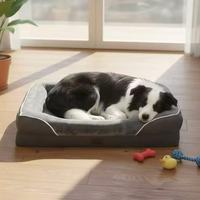 Services OEM ODM écologiques Canapé-lit rectangulaire pour chiens et chats Plusieurs tailles amovible et lavable