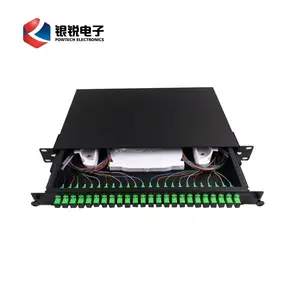 Sliding Out Fiber Optic Patch Panel 24 Port Fiber ODF Distribution Box Fiber Drawer Type Terminal Box