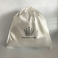 Sacs à poussière en satin de soie imprimés sur mesure avec cordon de serrage pour sacs à main en tissu, sous-vêtements, casquettes, chaussures, sèche-cheveux, emballages de luxe, sacs cadeaux