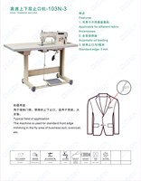 Machine à ourler 103N-3 avec moteur programmable, idéale pour la confection de vêtements, usage industriel intensif, entraînement direct, portable, pied marcheur