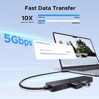 Hub USB-C UGREEN 4 ports ultra-fin avec sortie USB Type A pour ordinateur portable/PC/PS5 Modèle 05FT