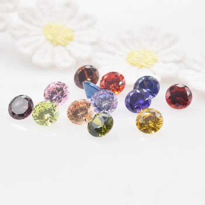 Bijoux de mode prix d'usine 5A Zircon cubique synthétique CZ gemmes colorées en vrac zircone cubique pierre précieuse pour bijoux