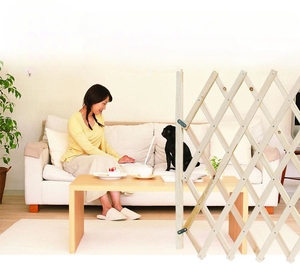 Puertas de madera para perros, puerta plegable para mascotas, cerca interior para perros, puerta para perros para puertas, <span class=keywords><strong>escaleras</strong></span> de casa - Product Image 3