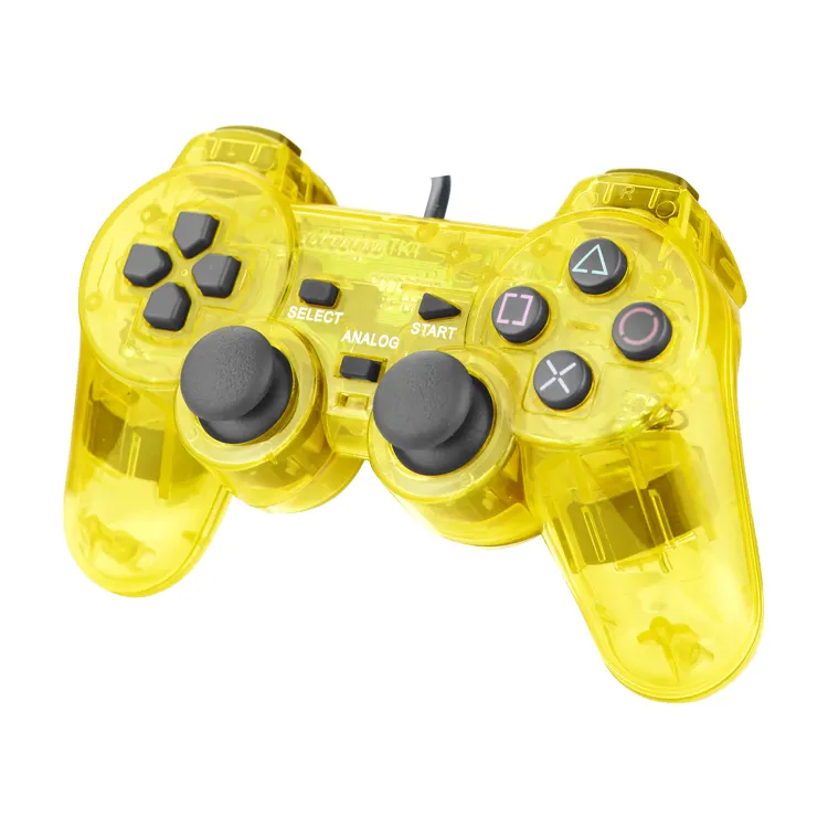 Speciale Model Gamepad Gamepad Voor Ps2 Pc Met Gele Transparante Kleur Voor Ps 2 Controller Wired Joystick Joypads