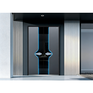 Puerta de Entrada Moderna de Lujo con Marco de Aleación de Aluminio, Aislamiento Térmico, Garantía de 5 Años, Apertura Simple <span class=keywords><strong>para</strong></span> Hotel u Hospital - Product Image 3