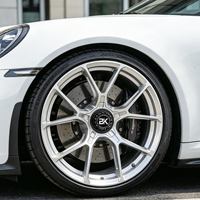 Jantes Bku forgées à verrouillage central factices 5x130 pour Porsche 911 992 991 997 GTS GT3 RS 19 20 21 pouces, jantes en alliage brossé argenté