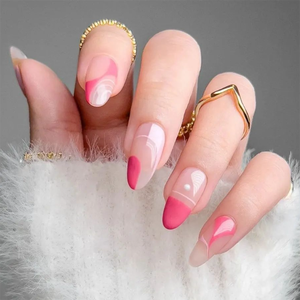 Ongles pressés de haute qualité Impress Press on Nails pour femmes, capsules de luxe transparentes roses, pointes d'ongles amovibles, ongles artificiels - Product Image 4